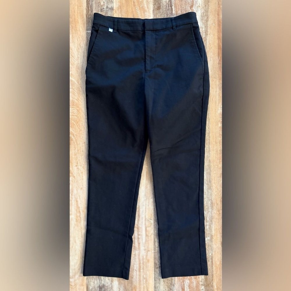 Ralph Lauren Slim Straight Leg Cotton Twill Chino Pants Black Size 8 Preppy